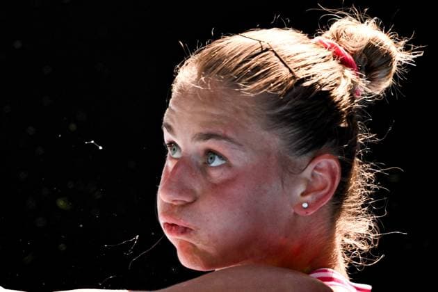 Marta Kostyuk (UKR) during her Quarter Final match Australian Open, Day Ten, Tennis, Melbourne Park, Melbourne, Australia - 23 Jan 2024  Copyright: xJamesxGourley Shutterstockx 14312084cw