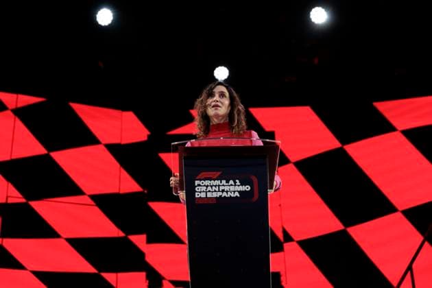 MADRID, SPAIN - JANUARY 23:president of the Community of Madrid Isabel Diaz Ayuso during presentation of the Formula One grand prix that will be held in Madrid starting in 2026 ONLYxEDITORIALxUSAGE  (241612281)
