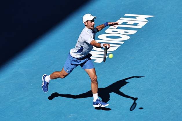 Novak Djokovic, SRB, during quarter-finals of 2024 Australian Open in Melbourne, 23 01 2023; -