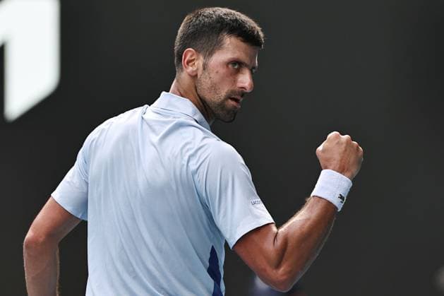 Novak Djokovic, SRB, during quarter-finals of 2024 Australian Open in Melbourne, 23 01 2023; -