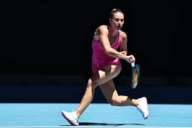 Marta Kostyuk, UKR, during quarter-finals of 2024 Australian Open in Melbourne, 23 01 2023; -
