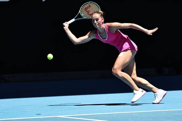 Marta Kostyuk, UKR, during quarter-finals of 2024 Australian Open in Melbourne, 23 01 2023; -