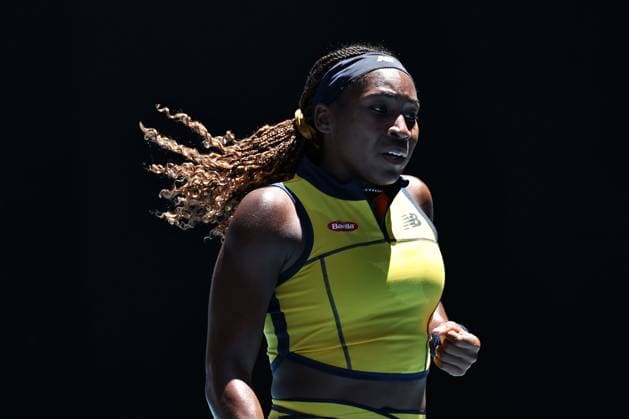 Coco Gauff, USA, during quarter-finals of 2024 Australian Open in Melbourne, 23 01 2023; -