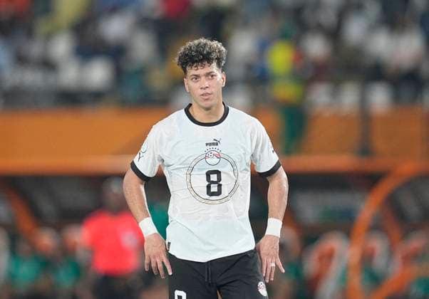 January 22 2024: Emam Ashour Metwaly Abdelghany (Egypt) looks on during a African Cup of Nations Group B game, Egypt vs Cape Verde, at Stade Felix Houphouet-Boigny, Abidjan, Ivory Coast. CSM Abidjan Ivory Coast - ZUMAc04_ 20240122_zma_c04_204 Copyright: xKimxPricex