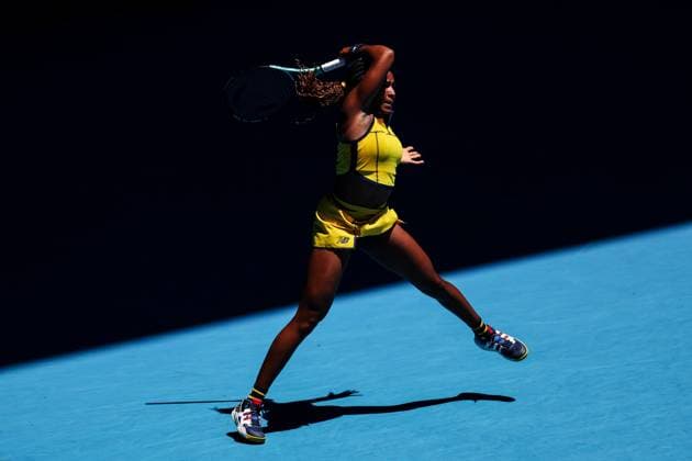Coco Gauff of USA during her Quarter-final match Australian Open, Day Ten, Tennis, Melbourne Park, Melbourne, Australia - 23 Jan 2024  Copyright: xEllaxLing Shutterstockx 14312081bh