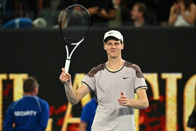 Australian Open - Melbourne Jannik Sinner (ITA) during his quarter final round match at the 2024 Australian Open at Melbourne Park in Melbourne, AUSTRALIA, on January 23, 2024. Photo by Corinne Dubreuil ABACAPRESS.COM Melbourne Australia  Copyright: xDubreuilxCorinne ABACAx