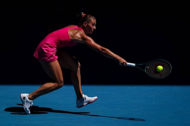 Marta Kostyuk of Ukraine in action Australian Open, Day Ten, Tennis, Melbourne Park, Melbourne, Australia - 23 Jan 2024  Copyright: xEllaxLing Shutterstockx 14312081bj