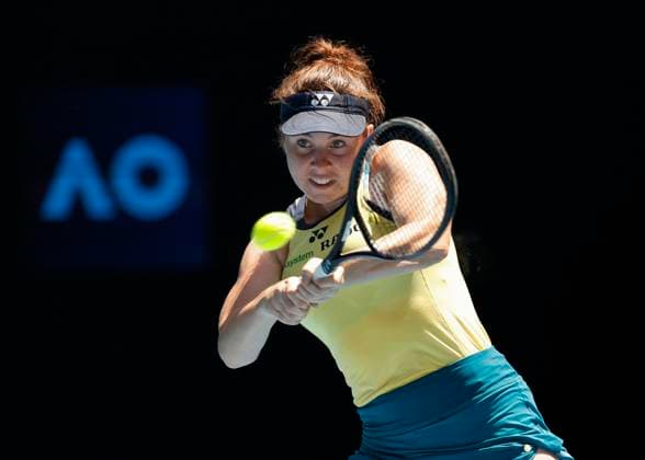 Linda Noskova, Australian Open 2024, Melbourne Park, Melbourne, Victoria, Australia. Copyright: xJuergenxHasenkopfx
