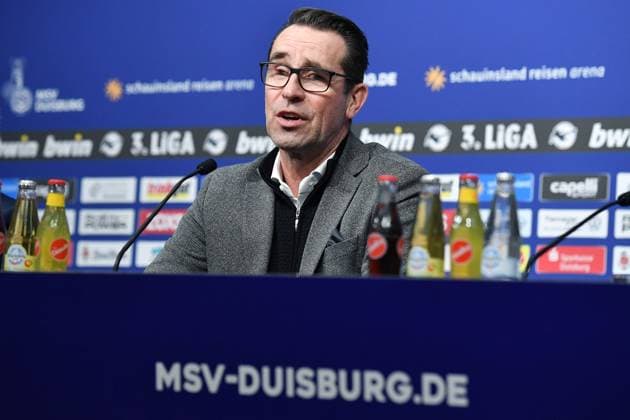 Fußball 3. Liga Vorstellung Geschäftsführer Michael Preetz beim MSV Duisburg am 23.01.2024 in der Schauinsland-Reisen-Arena in Duisburg Michael Preetz ( Geschäftsführer Duisburg )