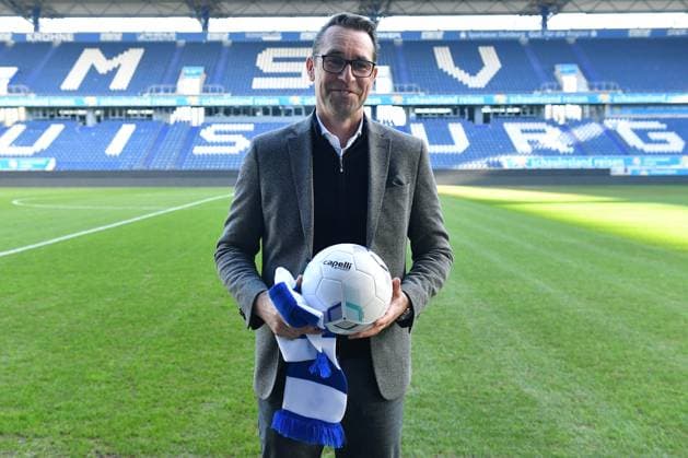 Fußball 3. Liga Vorstellung Geschäftsführer Michael Preetz beim MSV Duisburg am 23.01.2024 in der Schauinsland-Reisen-Arena in Duisburg Michael Preetz ( Geschäftsführer Duisburg )