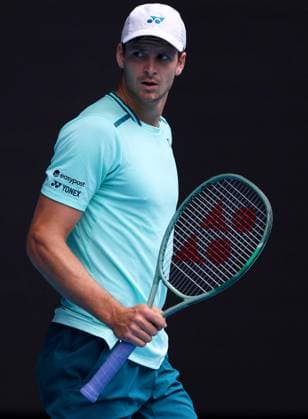 Hubert Hurkacz of Poland celebrates Australian Open, Day Eleven, Tennis, Melbourne Park, Melbourne, Australia - 24 Jan 2024  Copyright: xEllaxLing Shutterstockx 14312087cp