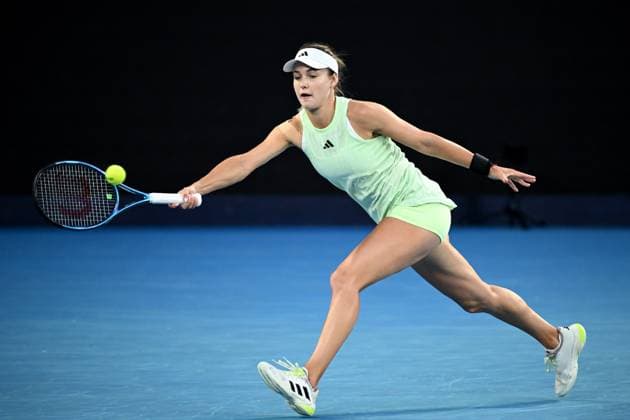 TENNIS AUSTRALIAN OPEN, Anna Kalinskaya of Russia in action during her Womens Quarterfinal match against Qinwen Zheng of China on Day 11 of the 2024 Australian Open at Melbourne Park in Melbourne, Wednesday, January 24, 2024. ( NO ARCHIVING, EDITORIAL USE ONLY, NO USE IN BOOKS WITHOUT CONSENT MELBOURNE VICTORIA AUSTRALIA  Copyright: xJOELxCARRETTx 20240124001892957830