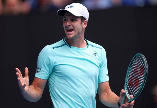Hubert Hurkacz of Poland frustrated Australian Open, Day Eleven, Tennis, Melbourne Park, Melbourne, Australia - 24 Jan 2024  Copyright: xEllaxLing Shutterstockx 14312087cu