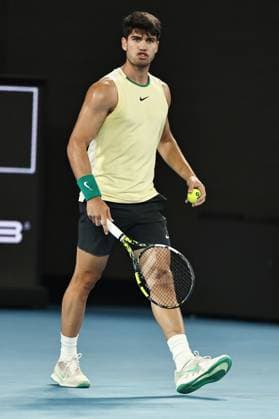 Carlos Alcaraz, ESP, during quarter-finals of 2024 Australian Open in Melbourne, 24 01 2023; -