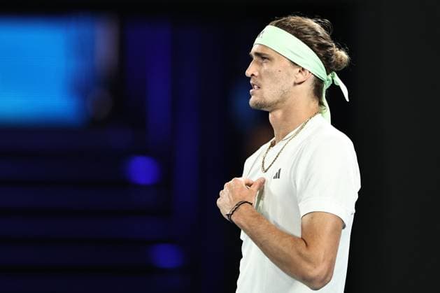 Alexander Zverev, GER, during quarter-finals of 2024 Australian Open in Melbourne, 24 01 2023; -