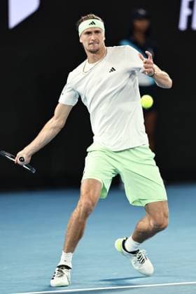 Alexander Zverev, GER, during quarter-finals of 2024 Australian Open in Melbourne, 24 01 2023; -