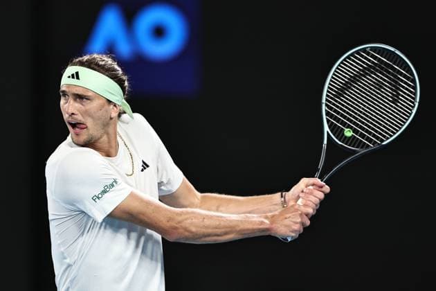 Alexander Zverev, GER, during quarter-finals of 2024 Australian Open in Melbourne, 24 01 2023; -