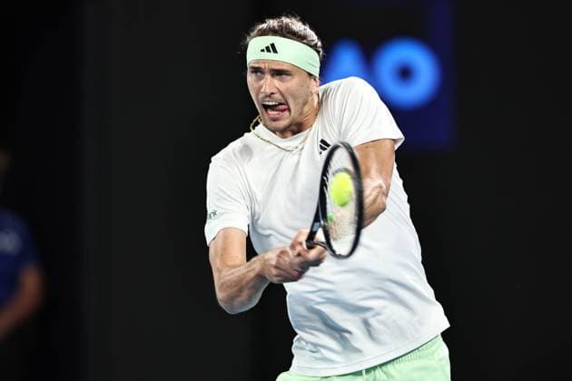 Alexander Zverev, GER, during quarter-finals of 2024 Australian Open in Melbourne, 24 01 2023; -