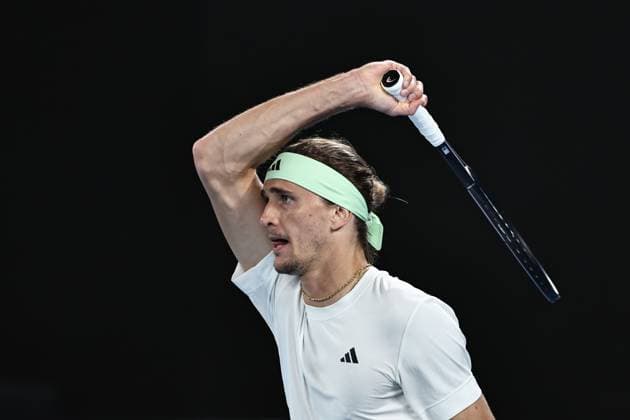 Alexander Zverev, GER, during quarter-finals of 2024 Australian Open in Melbourne, 24 01 2023; -