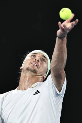 Alexander Zverev, GER, during quarter-finals of 2024 Australian Open in Melbourne, 24 01 2023; -
