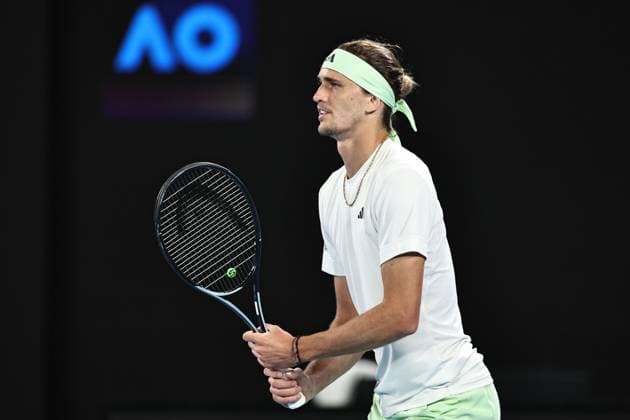 Alexander Zverev, GER, during quarter-finals of 2024 Australian Open in Melbourne, 24 01 2023; -