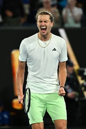 2024 Australian Open - Melbourne Alexander Zverev (GER) during his quarter final round match at the 2024 Australian Open at Melbourne Park in Melbourne, Australia, on January 24, 2024. Photo by Corinne Dubreuil ABACAPRESS.COM Melbourne Australia  Copyright: xDubreuilxCorinne ABACAx