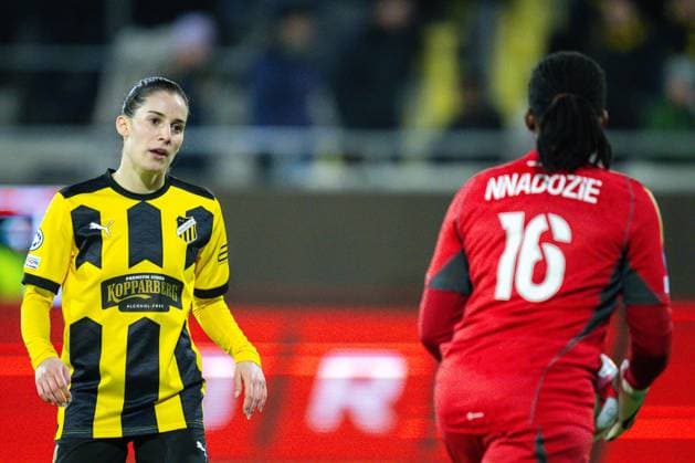 240124 Clarissa Larisey of Häcken during the UEFA Women s Champions League football match between Häcken and Paris FC on January 24, 2024 in Gothenburg. Photo: Mathias Bergeld BILDBYRAN kod MB MB0841 fotboll football soccer fotball champions league häcken paris fc dam bbeng women kvinner womens champions league bbauto Copyright: MATHIASxBERGELD BB240124MB027
