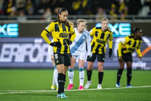 240124 Rusul Rosa Kafaji of Häcken with a penalty kick during the UEFA Women s Champions League football match between Häcken and Paris FC on January 24, 2024 in Gothenburg. Photo: Mathias Bergeld BILDBYRAN kod MB MB0841 fotboll football soccer fotball champions league häcken paris fc dam bbeng women kvinner womens champions league bbauto Copyright: MATHIASxBERGELD BB240124MB049