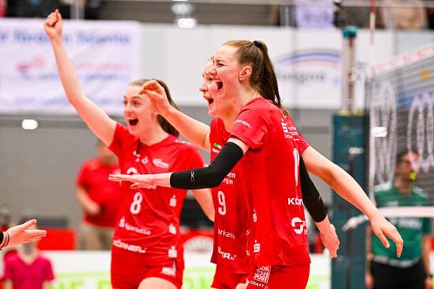 1. Volleyball Bundesliga Frauen, Dresdner SC vs. VC Neuwied, Dresden, 24.01.2024 Lara Berger (Dresdner SC, 10) 1. Volleyball Bundesliga Frauen, Dresdner SC vs. VC Neuwied am 24.01.2024 in der Margon Arena Dresden Copyright: xBEAUTIFULxSPORTS Hoepnerx