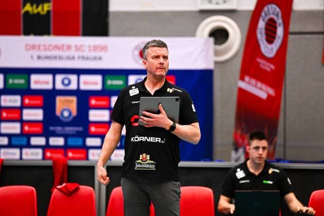 1. Volleyball Bundesliga Frauen, Dresdner SC vs. VC Neuwied, Dresden, 24.01.2024 Alexander Waibl (Cheftrainer Dresdner SC) 1. Volleyball Bundesliga Frauen, Dresdner SC vs. VC Neuwied am 24.01.2024 in der Margon Arena Dresden Copyright: xBEAUTIFULxSPORTS Hoepnerx