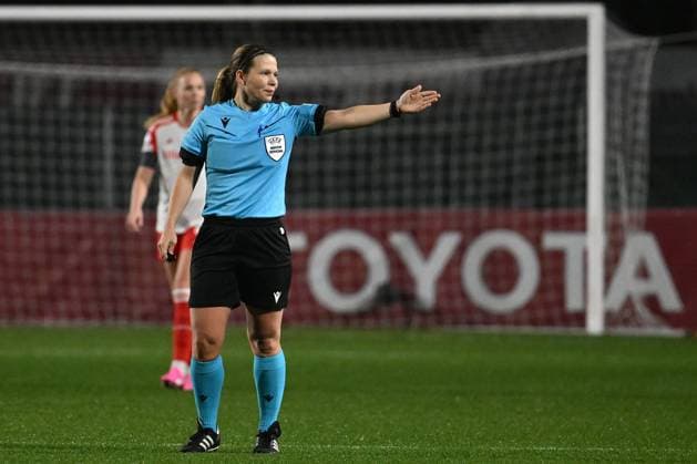 Referee Frida Klarlund (DEN) during the day 5 Group C of the UEFA Women s Champions League between A.S. Roma vs F.C. Bayern Munchen, 24 January 2024 at the Stadio Tre Fontane in Rome, Italy.  Copyright: xDomenicoxCippitelli IPAxSportx x xx IPA_42928682 IPA_Agency_IPA42928682
