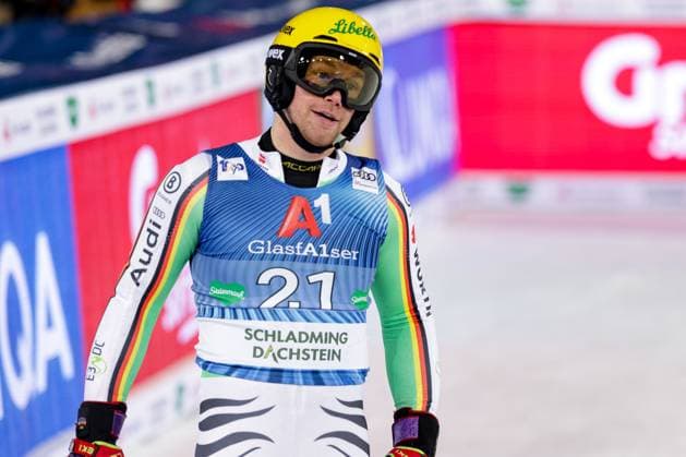 ALPINE SKIING - FIS WC Schladming SCHLADMING,AUSTRIA,24.JAN.24 - ALPINE SKIING - FIS World Cup, night slalom, men. Image shows Sebastian Holzmann (GER) .  GEPAxpictures xGintarexKarpavici