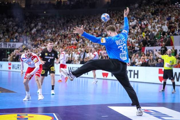 24.01.2024, EHF EURO 2024, Männer Europameisterschaft Handball, Lanxess Arena in Köln, Deutschland - Kroatien: Torhüter Andreas Wolff (Deutschland) Nordrhein-Westfalen Deutschland