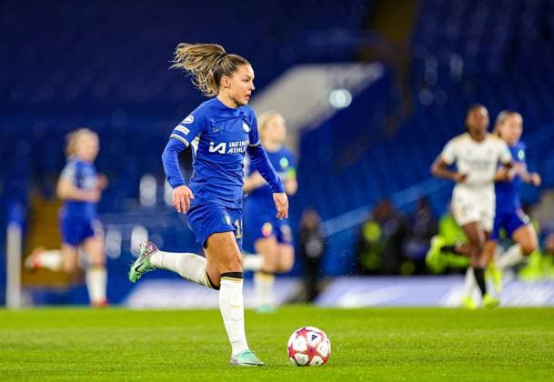 Chelsea Women v Real Madrid Women UEFA Women s Champions League 24 01 2024. Group D Johanna Rytting Kaneryd (19) of Chelsea during the UEFA Women s Champions League match between Chelsea Women and Real Madrid Women at Stamford Bridge, London, England on 24 January 2024. Editorial use only , Copyright: xNigelxKeenex PSI-18880-0019