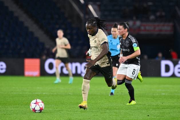 Tabitha Chawinga ( 22 - PSG ) during the WCL match between PSG and Ajax at Parc des Princes on January 24, 2024 in Paris, France. ( Photo by federico pestellini panoramic ) - FOOTBALL : PSG vs Ajax - Ligue des Champions Feminine - 24 01 2024 FedericoPestellini Panoramic 