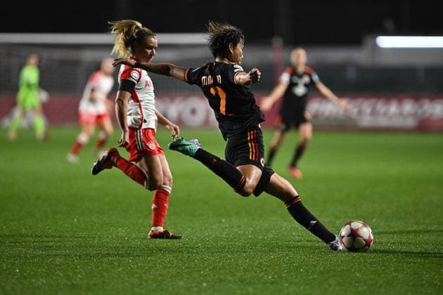 Moeka Minami of AS Roma during the Women Champions League match between AS Roma and FC Bayern Munchen at Stadio Tre Fontane on January 24, 2024 in Rome, Italy.  Copyright: xGennaroxMasi IPAxSportx xipa-agex xx IPA_42933743 IPA_Agency_IPA42933743