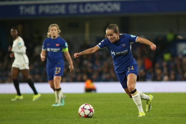 London, January and 24th 2024: Guro Reiten (11 Chelsea) during the UEFA Womens Champions League Group D match between Chelsea and Real Madrid at Stamford Bridge, London, England. (Pedro Soares SPP) Copyright: xPedroxSoaresx xSPPx spp-en-PeSoSp-Chelsea v Real Madrid0064