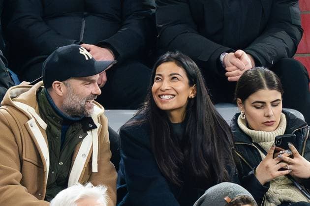 Natalie Guerriero Max (M), girlfriend of Thomas Tuchel, coach FCB in the catch-up match FC BAYERN MUENCHEN - 1.FC UNION BERLIN 1-0 on Jan 24, 2024 in Munich, Germany. Season 2023 2024, 1.Bundesliga, FCB, München, matchday 13, 13.Spieltag