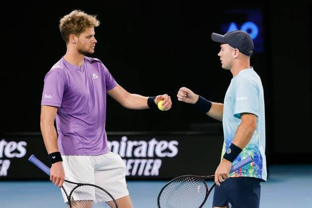 Yannick Hanfmann Dominik Koepfer, Herren Doppel, Australian Open 2023, Melbourne Park, Melbourne, Victoria, Australia. Copyright: xJuergenxHasenkopfx