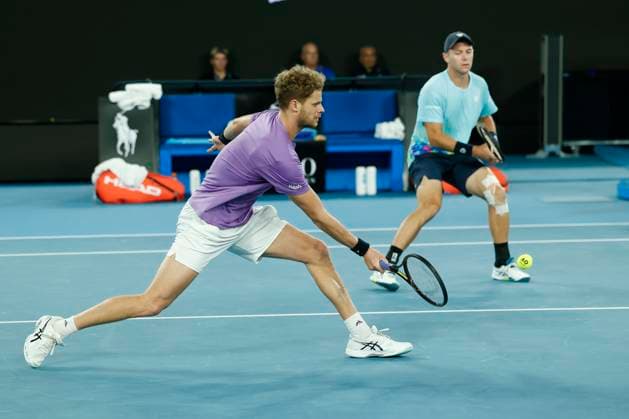 Yannick Hanfmann Dominik Koepfer, Herren Doppel, Australian Open 2023, Melbourne Park, Melbourne, Victoria, Australia. Copyright: xJuergenxHasenkopfx