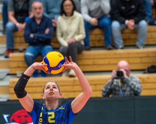 23.01.2024 Volleyball -Bundesliga VfB Suhl Lotto Thüringen : SSCPalmberg Schwerin Pia kästner 02 (SSC Palmberg Schwerin ) Aktion Pressefoto : Gerhard König Volleball- Bundesliga