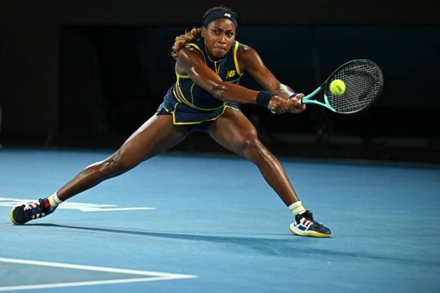 2024 Australian Open - Melbourne Coco Gauff (USA) during her semi final round match at the 2024 Australian Open at Melbourne Park in Melbourne, Australia, on January 25, 2024. Photo by Corinne Dubreuil ABACAPRESS.COM Melbourne Australia  Copyright: xDubreuilxCorinne ABACAx