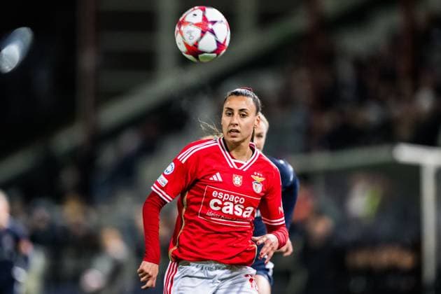 240125 Catarina Amado of Benfica during the UEFA Women s Champions League football match between FC Rosengard and Benfica on January 25, 2024 in Malmö. Photo: Petter Arvidson BILDBYRAN kod PA PA0740 fotboll football soccer fotball champions league fc rosengard benfica dam bbeng Copyright: PETTERxARVIDSON BB240125PA169