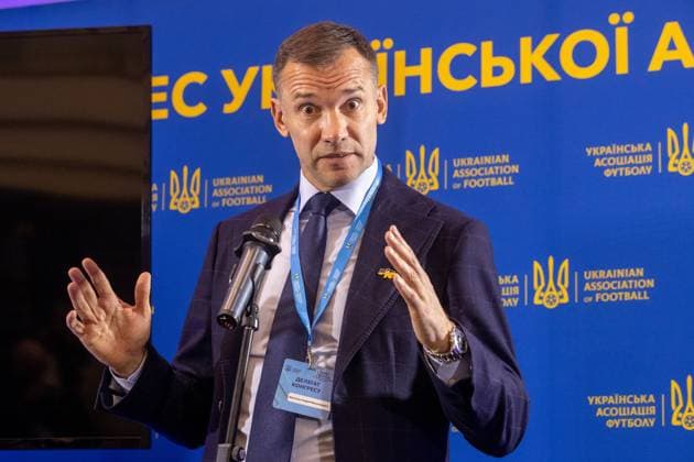 Sport Themen der Woche KW04 Sport Bilder des Tages KYIV, UKRAINE - JANUARY 25, 2024 - Newly elected president of the Ukrainian Association of Football Andriy Shevchenko holds a press conference, PK, Pressekonferenz Kyiv, capital of Ukraine. Andriy Shevchenko becomes president of Ukrainian Association of Football  Copyright: xPavlo_Bagmutx