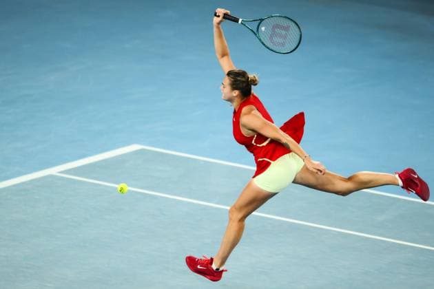 Aryna Sabalenka (BLR) during her semi-final match Australian Open, Day Twelve, Tennis, Melbourne Park, Melbourne, Australia - 25 Jan 2024  Copyright: xJamesxGourley Shutterstockx 14312102f
