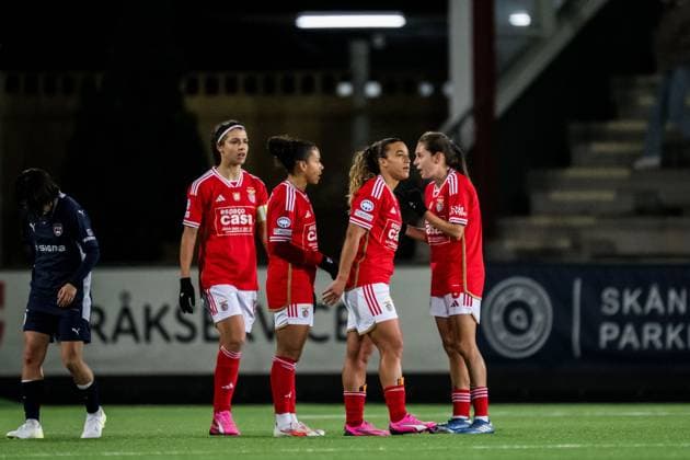 240125 Andreia Norton of Benfica looks dejected after the UEFA Women s Champions League football match between FC Rosengard and Benfica on January 25, 2024 in Malmö. Photo: Petter Arvidson BILDBYRAN kod PA PA0740 fotboll football soccer fotball champions league fc rosengard benfica dam bbeng depp Copyright: PETTERxARVIDSON BB240125PA241