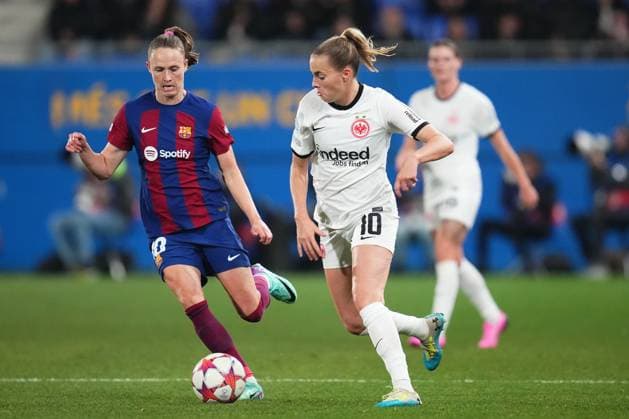 ESP: FC Barcelona, Barca Eintracht Franckfurt. UEFA Women™s Champions League match, Group A, date 5 Laura Freigang of Eintracht Frankfurt during the UEFA Women™s Champions League match, Group A, date 5, between FC Barcelona and Eintracht Franckfurt played at Johan Cruyff Stadium on January 25, 2024 in Barcelona, Spain. kpng Copyright: xBaguxBlancox xPRESSINPHOTOx PS_240125_036