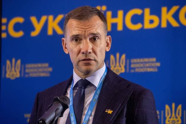 Andriy Shevchenko Elected As Ukraine?s FA President - Kyiv Newly elected president of the Ukrainian Association of Football Andriy Shevchenko holds a press conference, PK, Pressekonferenz Kyiv, capital of Ukraine, January 25, 2024. Photo by Pavlo Bagmut Ukrinform ABACAPRESS.COM Kyiv Ukraine  Copyright: xBahmutxPavlo Ukrinform Abacax