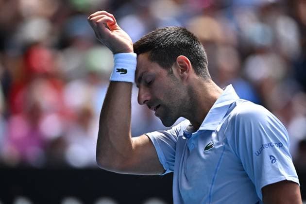 Australian Open Semi-Finals - Sinner Stuns Djokovic Novak Djokovic (SRB) during his semi final round match at the 2024 Australian Open at Melbourne Park in Melbourne, Australia, on January 26, 2024. Novak Djokovic lost at the Australian Open for the first time since 2018 as Italian fourth seed Jannik Sinner reached his first Grand Slam final. Serbia s Djokovic, 36, lost 6-1 6-2 6-7 (6-8) 6-3 as Sinner regrouped from not taking a match point in the tie-break. It ends Djokovic s bid for a record-extending 11th title and a 25th major to put him clear of Margaret Court. Photo by Corinne Dubreuil ABACAPRESS.COM Melbourne Australia  Copyright: xDubreuilxCorinne ABACAx