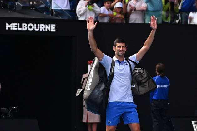 Australian Open Semi-Finals - Sinner Stuns Djokovic Novak Djokovic (SRB) during his semi final round match at the 2024 Australian Open at Melbourne Park in Melbourne, Australia, on January 26, 2024. Novak Djokovic lost at the Australian Open for the first time since 2018 as Italian fourth seed Jannik Sinner reached his first Grand Slam final. Serbia s Djokovic, 36, lost 6-1 6-2 6-7 (6-8) 6-3 as Sinner regrouped from not taking a match point in the tie-break. It ends Djokovic s bid for a record-extending 11th title and a 25th major to put him clear of Margaret Court. Photo by Corinne Dubreuil ABACAPRESS.COM Melbourne Australia  Copyright: xDubreuilxCorinne ABACAx